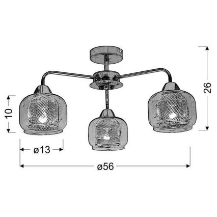 Lampadario a plafone RAY 3xE14/40W/230V