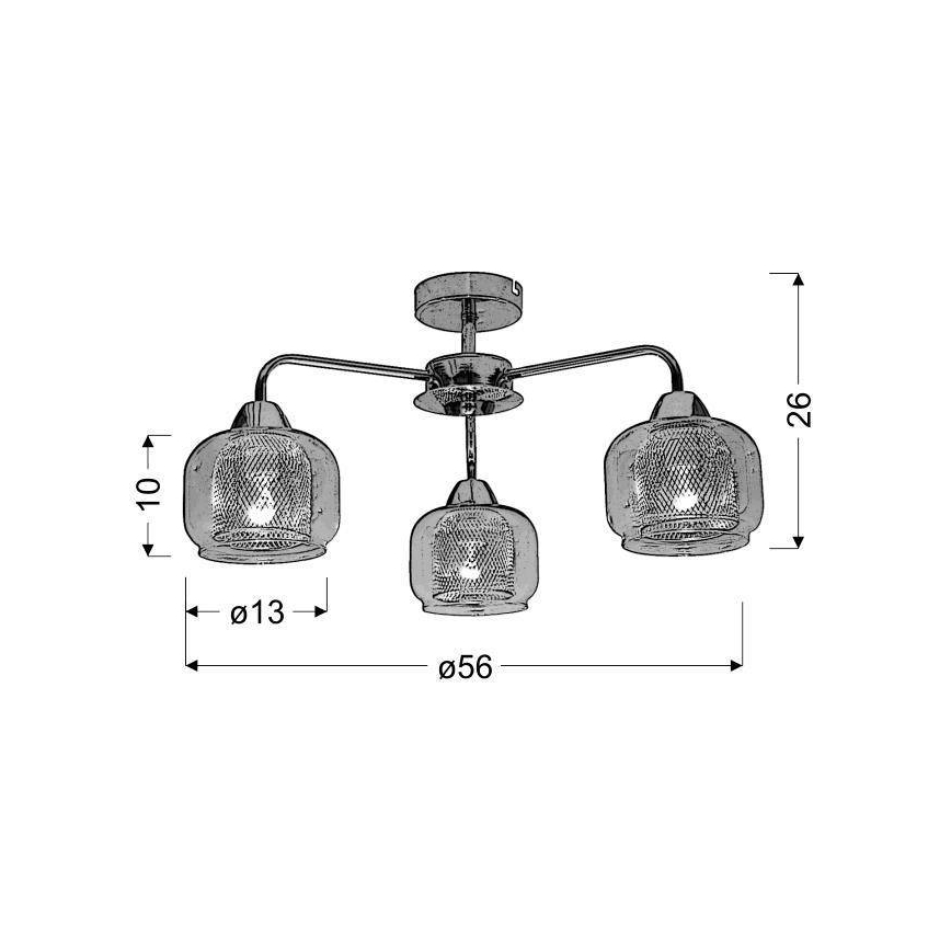 Lampadario a plafone RAY 3xE14/40W/230V