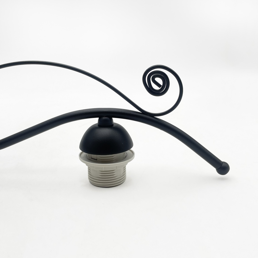 Lampadario a plafone RETRO 3xE27/60W/230V nero/bianco