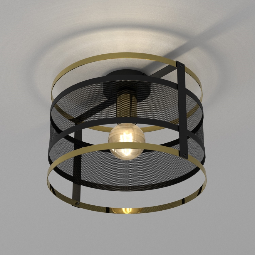 Lampadario a plafone RIM 1xE27/60W/230V nero/oro