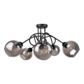 Lampadario a plafone RIN 5xE27/60W/230V nero/fumé
