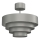Lampadario a plafone RINGS 1xE27/15W/230V grigio