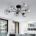 Lampadario a plafone ROMA 6xE14/10W/230V nero/fumé