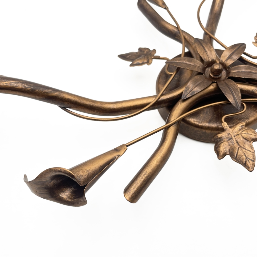 Lampadario a plafone ROZETA 3xE14/40W/230V bronzo