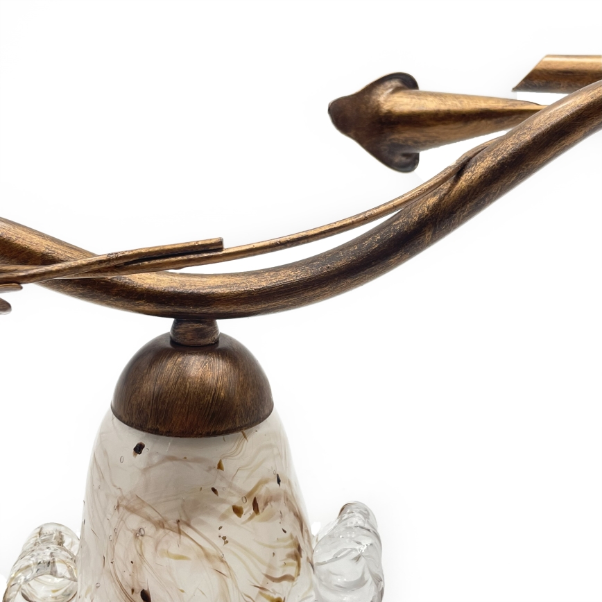 Lampadario a plafone ROZETA 3xE14/40W/230V bronzo