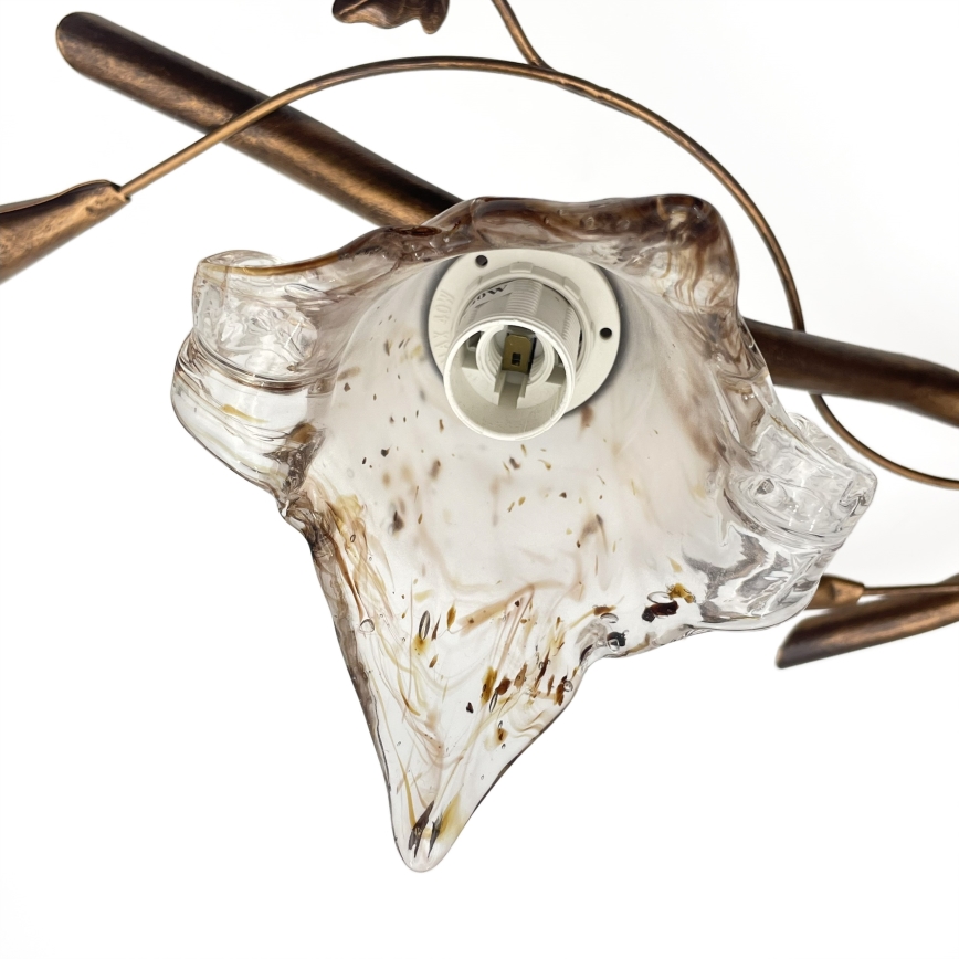 Lampadario a plafone ROZETA 3xE14/40W/230V bronzo