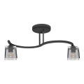 Lampadario a plafone SANTOS 2xE27/15W/230V nero
