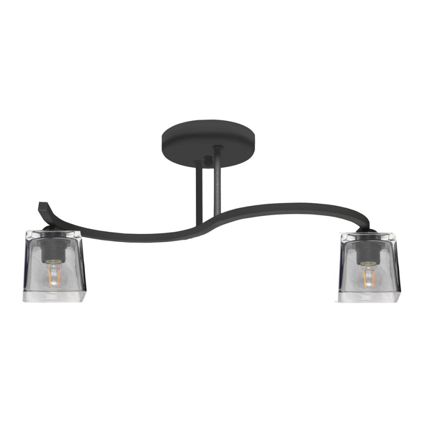 Lampadario a plafone SANTOS 2xE27/15W/230V nero