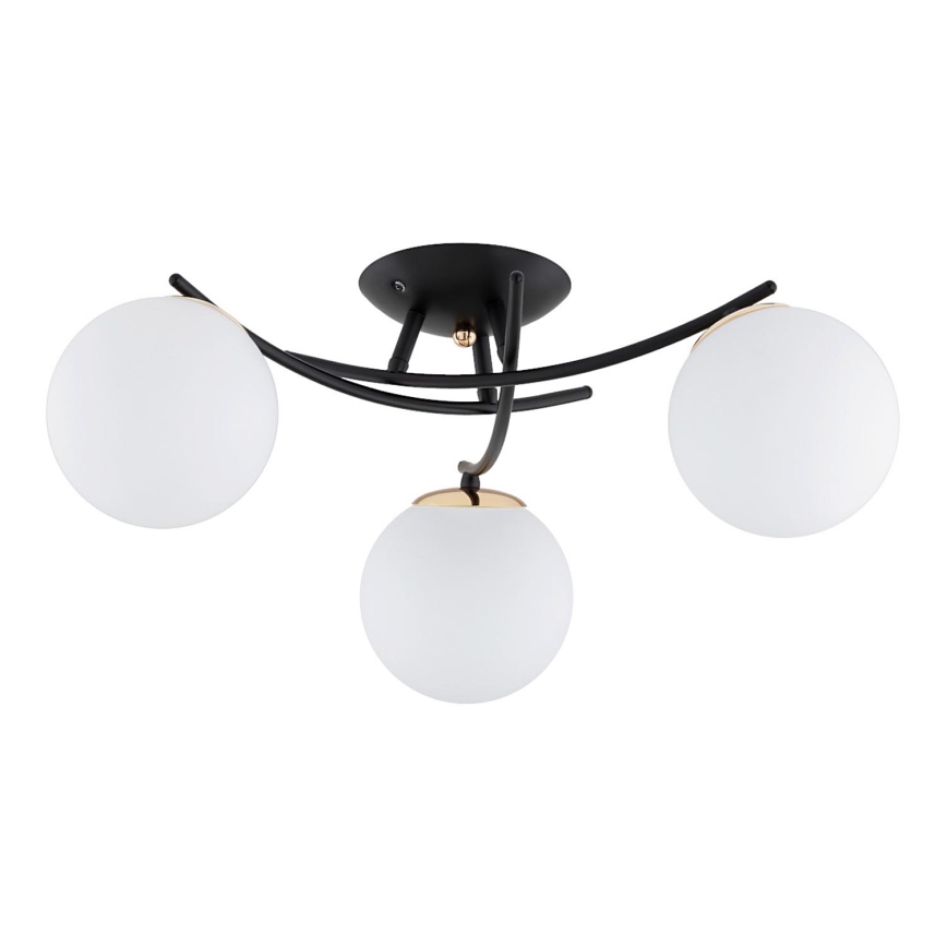 Lampadario a plafone SAVI 3xE14/10W/230V nero/oro