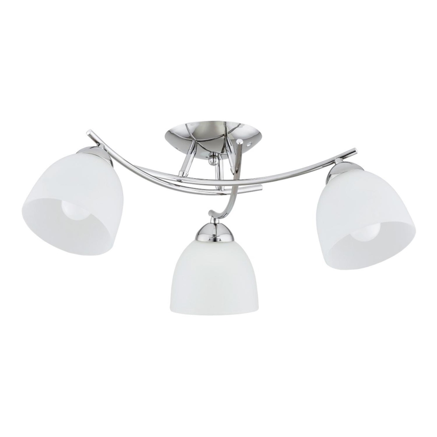 Lampadario a plafone SEVA 3xE27/15W/230V cromo lucido
