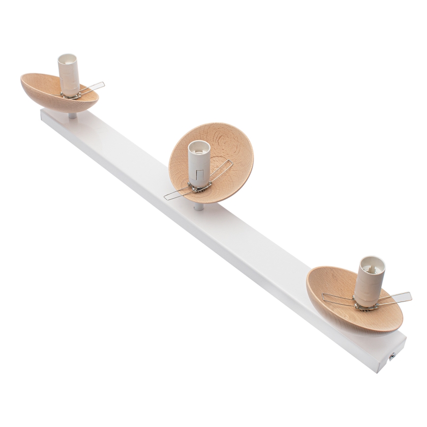 Lampadario a plafone SFERA WOOD 3xE14/40W/230V