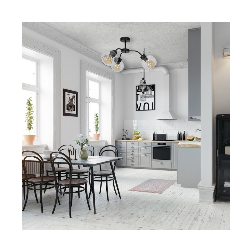 Lampadario a plafone SOFIA 3xE27/60W/230V limpido