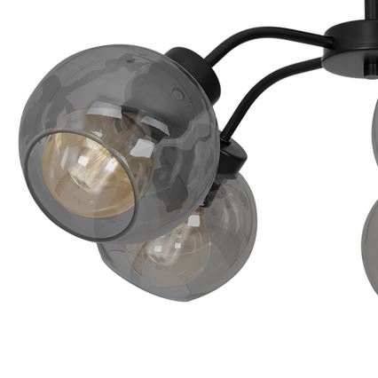 Lampadario a plafone SOFIA 5xE27/60W/230V nero