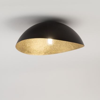 Lampadario a plafone SOLARIS 1xE27/60W/230V diametro 33 cm nero/oro