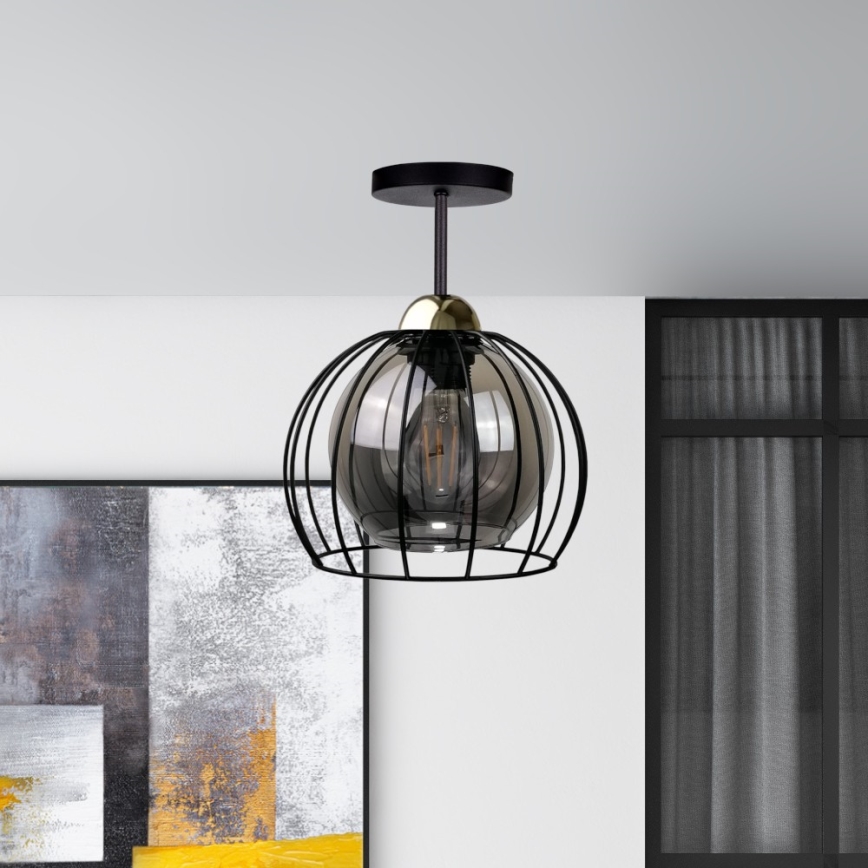 Lampadario a plafone SOLO BLACK 1xE27/60W/230V nero/oro