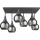 Lampadario a plafone SOMA 6xE27/60W/230V nero/fumé nero