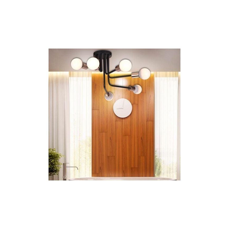 Lampadario a plafone SPILL 6xE27/60W/230V