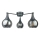 Lampadario a plafone STAR 3xE27/60W/230V nero/fumé nero