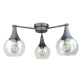 Lampadario a plafone STAR 3xE27/60W/230V nero/limpido