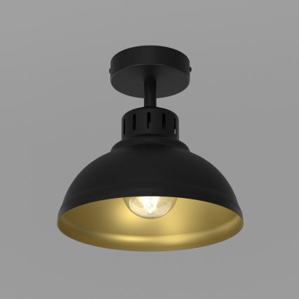 Lampadario a plafone SVEN 1xE27/15W/230V nero/oro
