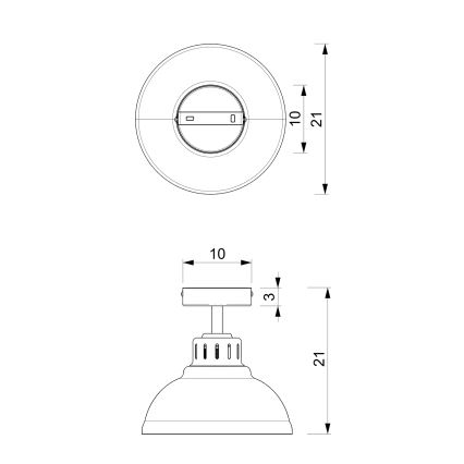 Lampadario a plafone SVEN 1xE27/15W/230V ottone
