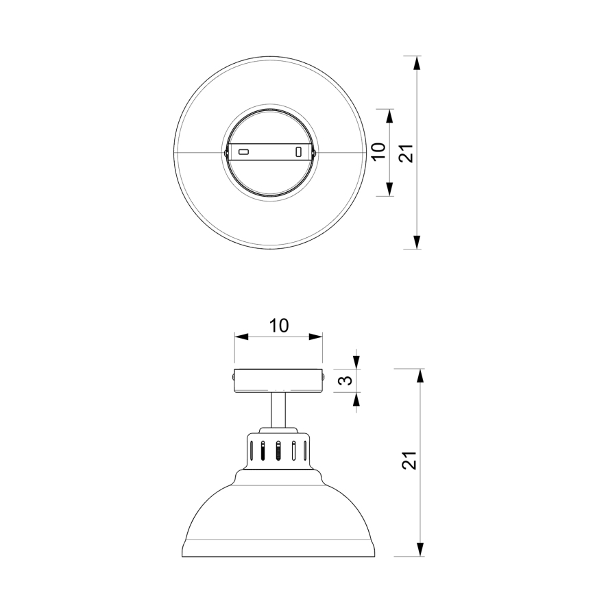 Lampadario a plafone SVEN 1xE27/15W/230V ottone