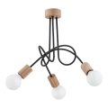 Lampadario a plafone TANGO 3xE27/15W/230V marrone/nero