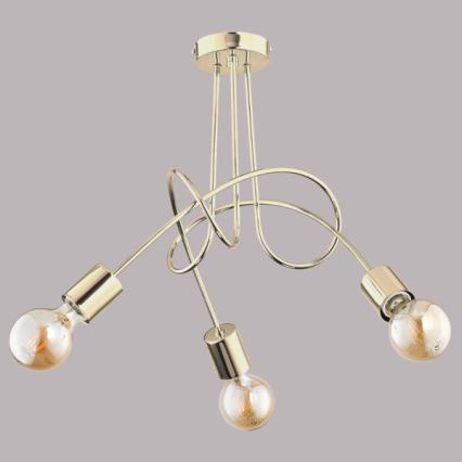 Lampadario a plafone TANGO 3xE27/60W/230V oro