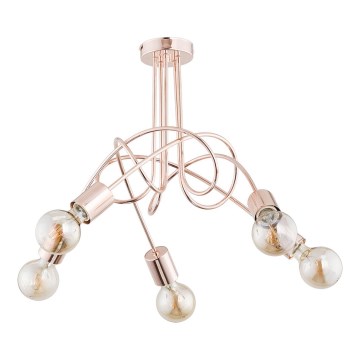 Lampadario a plafone TANGO 5xE27/15W/230V rame