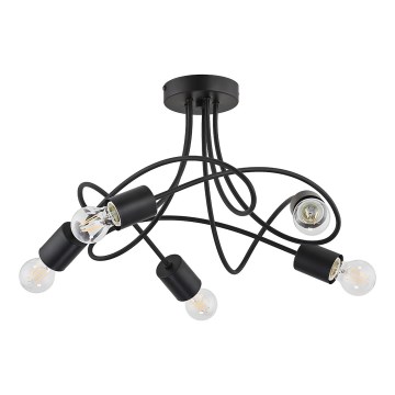 Lampadario a plafone TARGO 5xE27/15W/230V nero