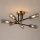 Lampadario a plafone TESSA 6xG9/8W/230V ottone/nero fumé