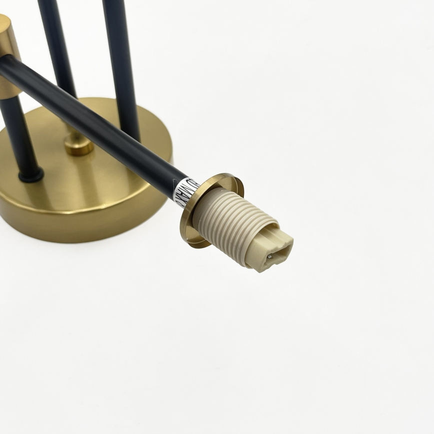 Lampadario a plafone TESSA 6xG9/8W/230V ottone/nero fumé
