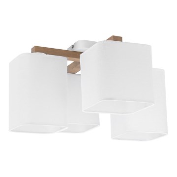 Lampadario a plafone TORA 4xE27/15W/230V bianco