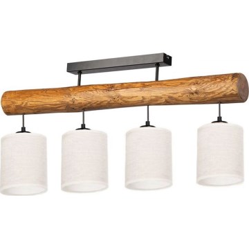 Lampadario a plafone TRENO 4xE27/25W/230V in pino