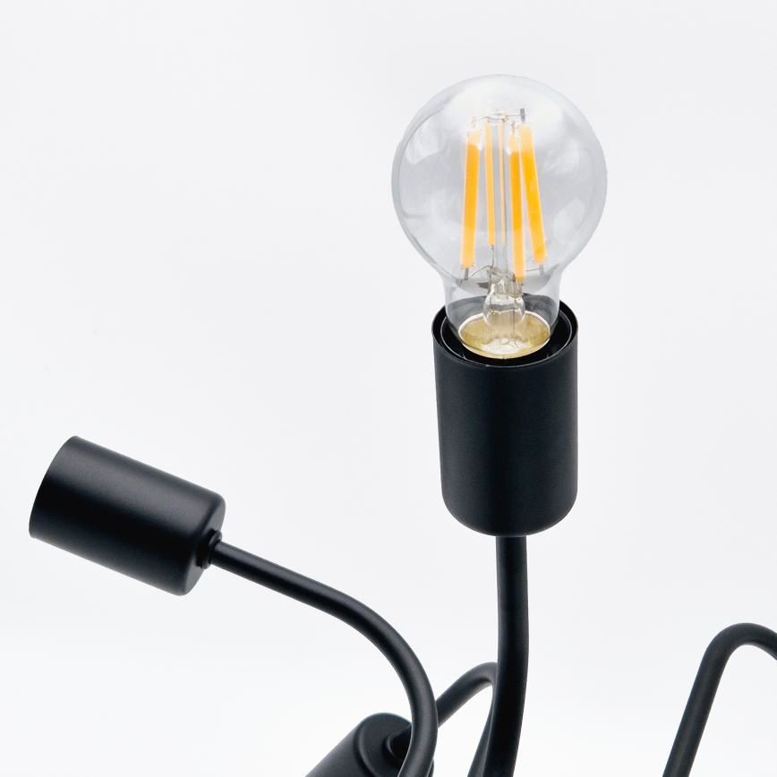Lampadario a plafone TRINITY 10xE27/15W/230V nero