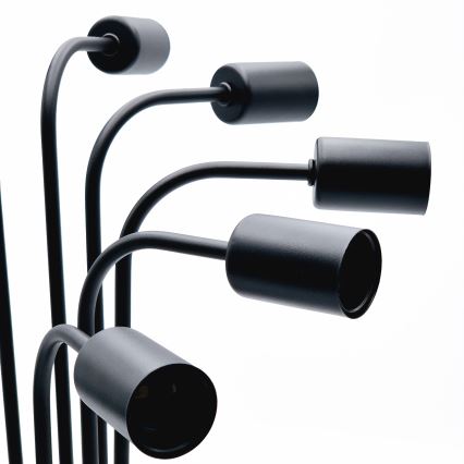 Lampadario a plafone TRINITY 10xE27/15W/230V nero