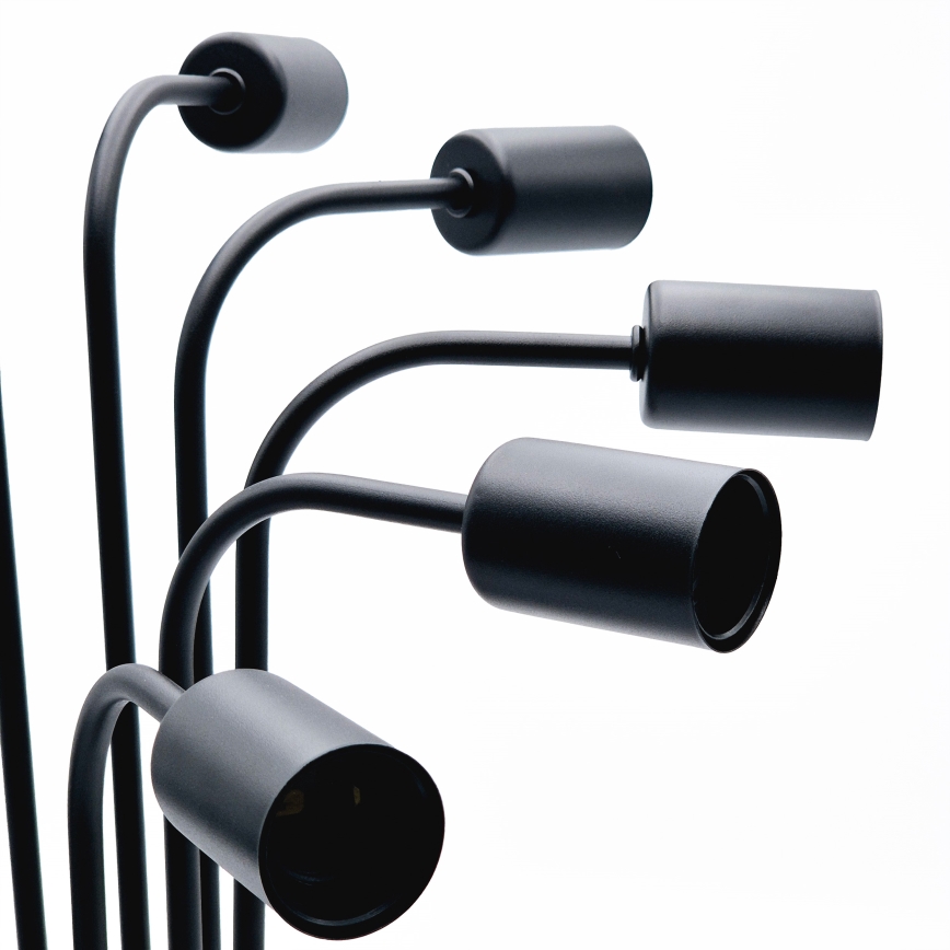 Lampadario a plafone TRINITY 10xE27/15W/230V nero