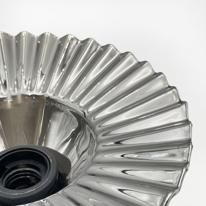 Lampadario a plafone TRISH 1xE27/15W/230V nero/nero fumé