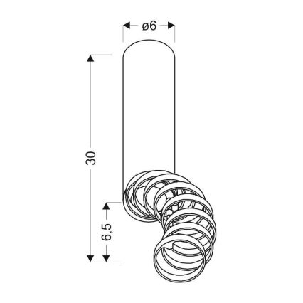 Lampadario a plafone TUBA 1xGU10/50W/230V bianco