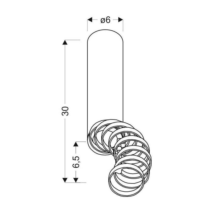 Lampadario a plafone TUBA 1xGU10/50W/230V bianco