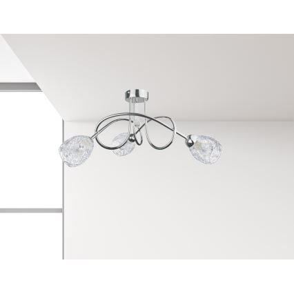 Lampadario a plafone TWIST CRYSTAL 3xE14/40W/230V