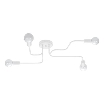Lampadario a plafone VECTOR 4xE27/15W/230V bianco