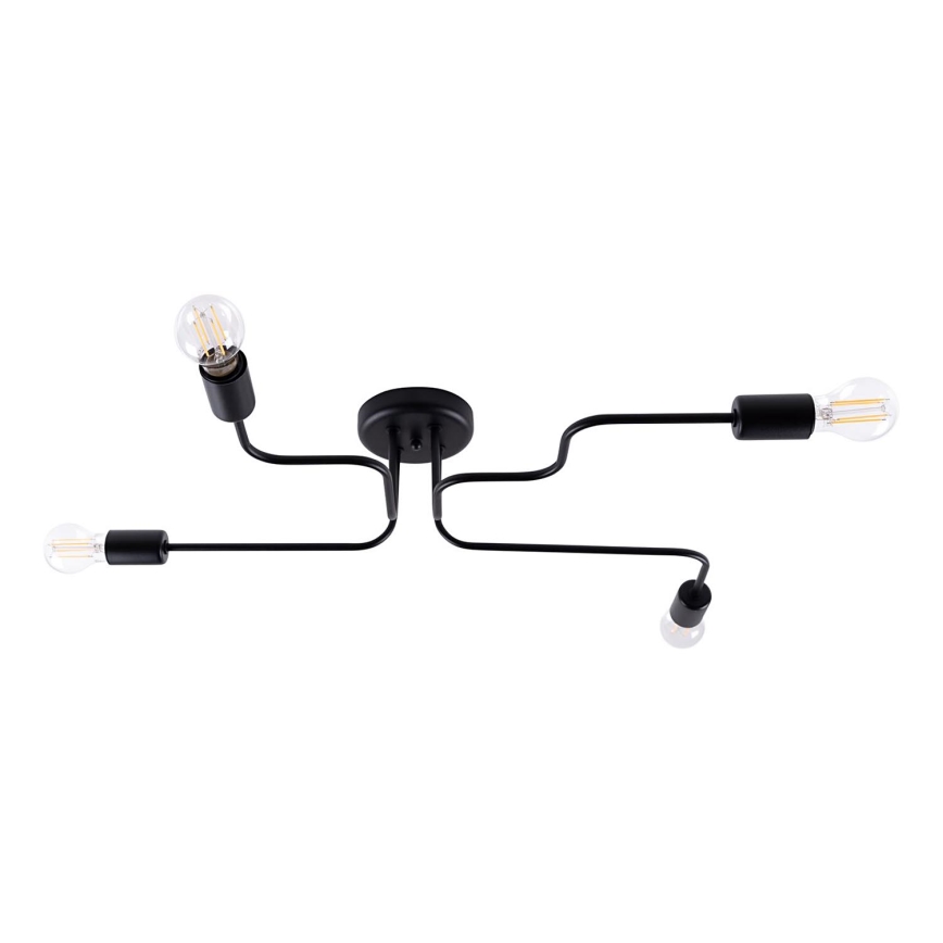 Lampadario a plafone VECTOR 4xE27/15W/230V nero
