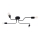 Lampadario a plafone VECTOR 4xE27/15W/230V nero