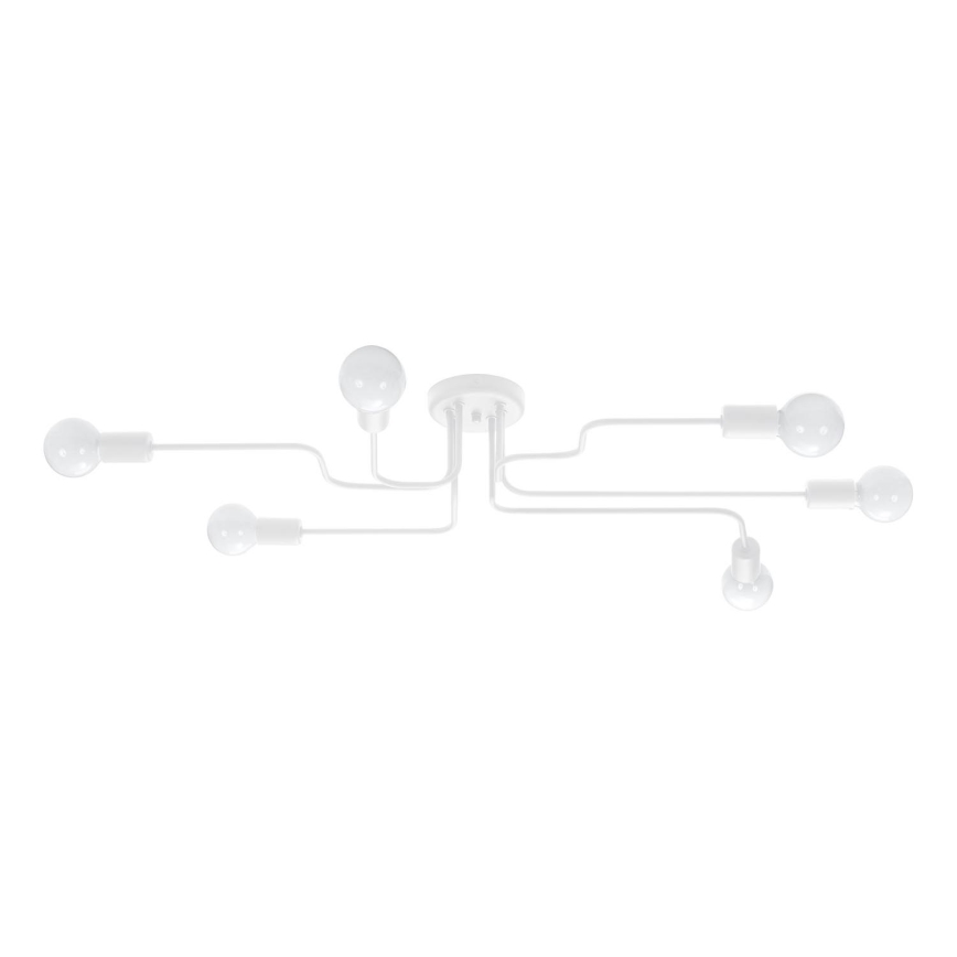 Lampadario a plafone VECTOR 6xE27/15W/230V bianco