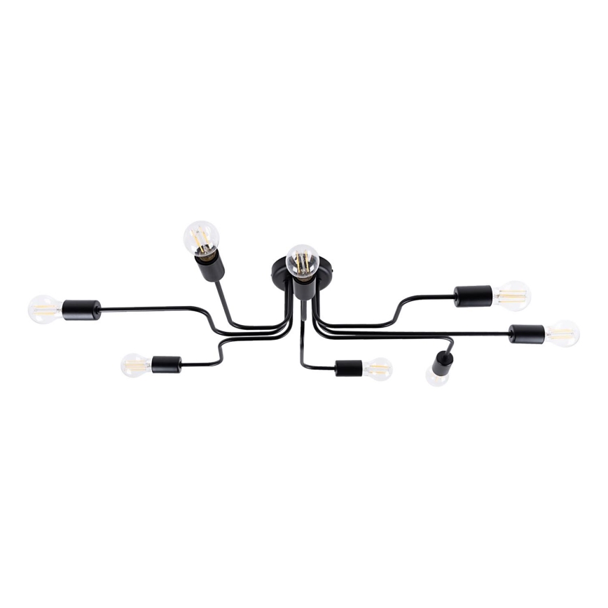 Lampadario a plafone VECTOR 8xE27/15W/230V nero