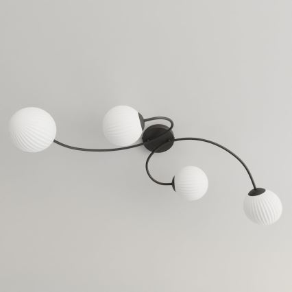 Lampadario a plafone VIBRA 4xE14/10W/230V nero/bianco