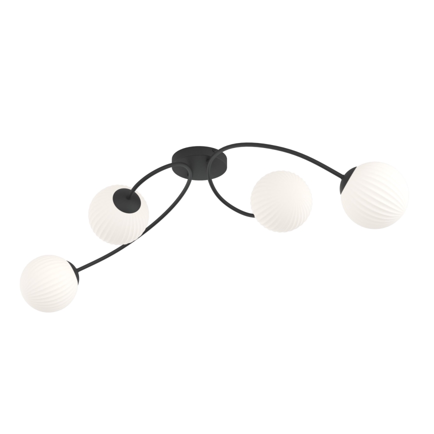 Lampadario a plafone VIBRA 4xE14/10W/230V nero/bianco