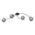 Lampadario a plafone VIBRA 4xE14/10W/230V nero/grigio