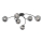 Lampadario a plafone VIBRA 6xE14/10W/230V nero/grigio